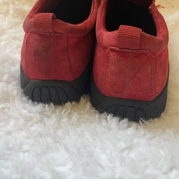 Route 66 leather red suede clogs with black rubber soles size 9 - Picture 6 of 8